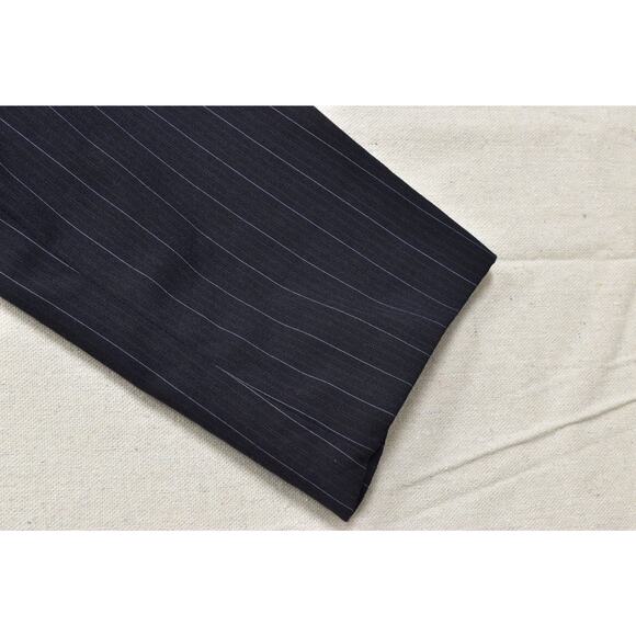 Lane Bryant Plus Size 22 Black Pinstripe Blazer Jacket 2 Button Dark - Picture 7 of 8